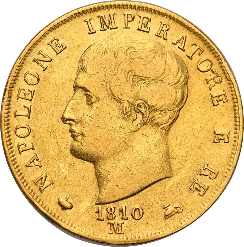 Włochy. 40 Lirów 1810 M Napoleon I